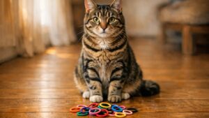 35 élastiques à cheveux retirés de l'estomac d'un chat : l'histoire de Louie, qui vomissait après ses repas depuis des mois