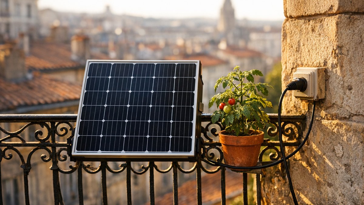 Elle branche un kit solaire sur la prise de son balcon lyonnais : son voisin électricien lui pose une question sur Enedis