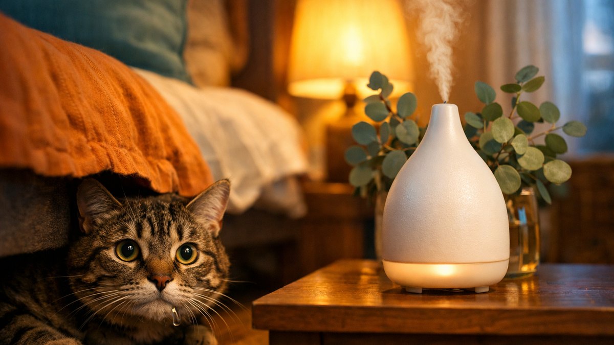 Elle diffuse de l'eucalyptus chaque soir dans son salon à Dijon : une semaine plus tard, son chat bave, caché sous le lit