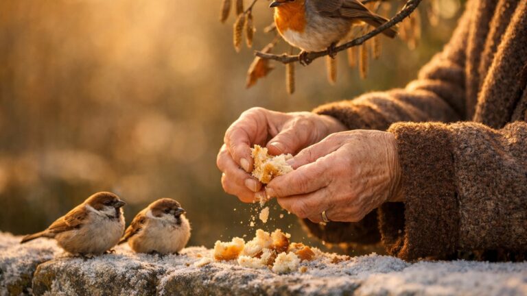 Elle émiette son pain rassis chaque matin pour les mésanges du jardin : sa nouvelle voisine, bénévole à la LPO, lui demande d'arrêter