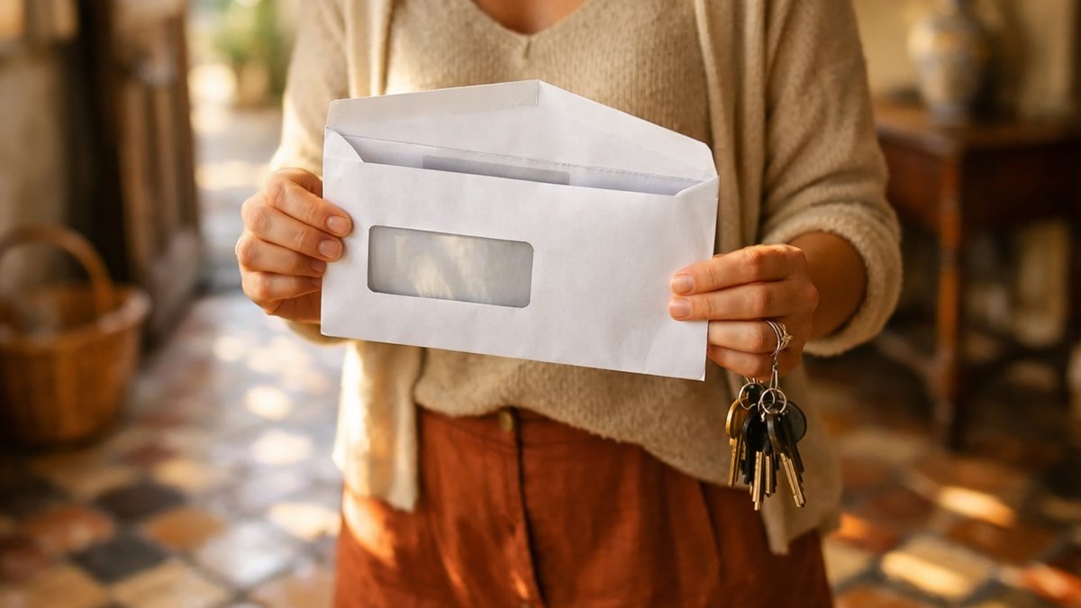 Elle hérite avec son frère de la maison familiale près de Mâcon : en septembre, l'avis de taxe foncière arrive à son seul nom