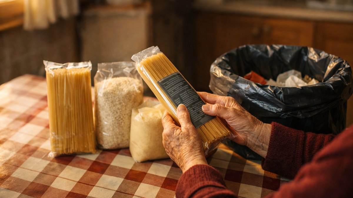 Elle jette chaque paquet de pâtes le jour de la date près de Caen : sa belle-fille lui montre deux mentions différentes