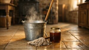 Elle lave son carrelage au savon noir chaque semaine depuis le printemps : en octobre, ses chaussons collent au sol de la cuisine