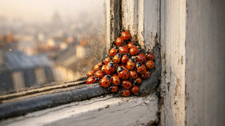 Elle ouvre sa fenêtre un matin d'octobre à Lyon : des centaines de coccinelles serrées dans l'encadrement, et pas celles de son enfance