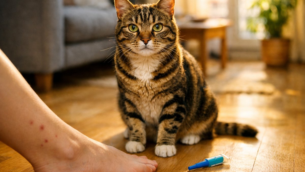 Elle pose une pipette antipuces sur son chat d'appartement à Clermont-Ferrand : trois semaines plus tard, les piqûres reviennent sur ses chevilles