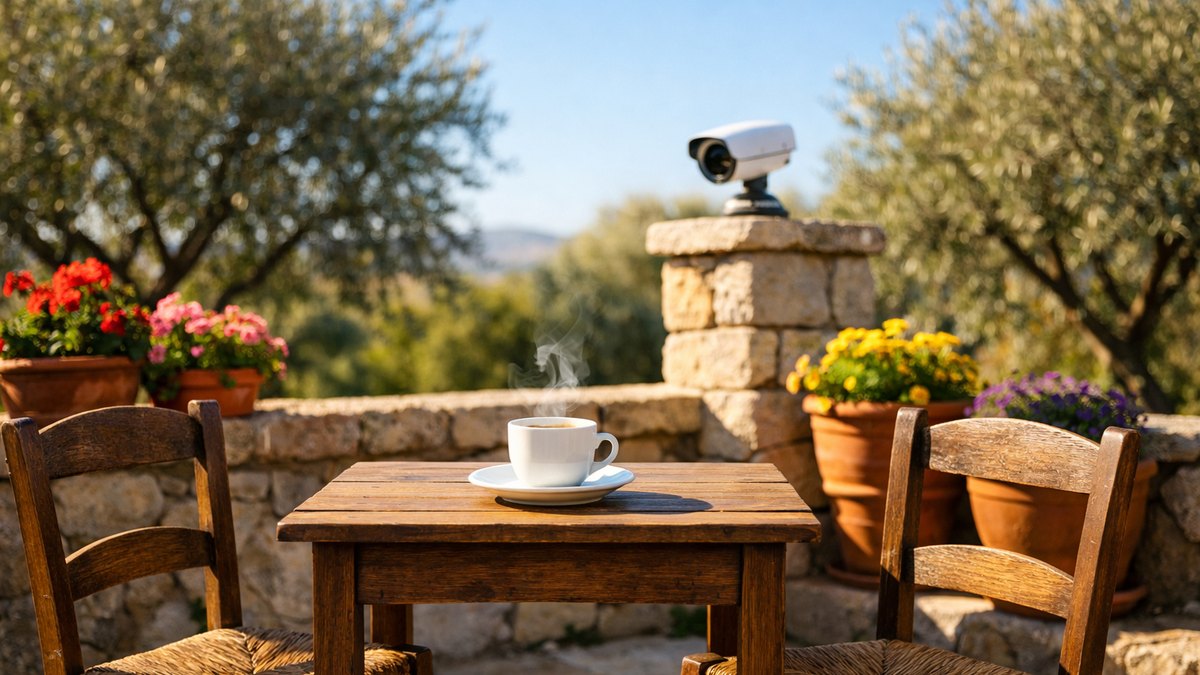 Elle prend son café sur la terrasse près de Toulon chaque matin : la caméra du nouveau voisin cadre exactement sa table et ses chaises
