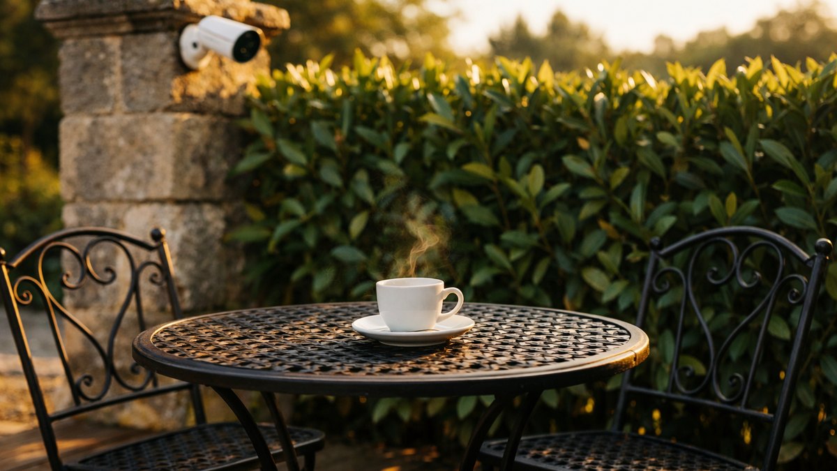 Elle prend son café sur sa terrasse près d'Angers chaque matin : trois semaines plus tard, elle découvre l'objectif braqué sur sa table