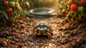 Elle recueille une tortue égarée dans son jardin près de Montpellier : son voisin lui demande, un matin, si elle a un certificat
