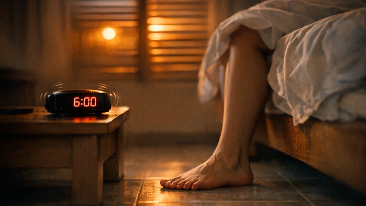 Elle se lève à 6 heures toute la semaine et dort jusqu'à 11 heures le samedi : chaque lundi matin, elle est plus fatiguée que le vendredi soir