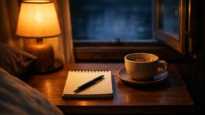 Elle se retourne une heure dans son lit près d'Annecy chaque soir : son amie lui conseille cinq minutes d'écriture avant d'éteindre la lampe