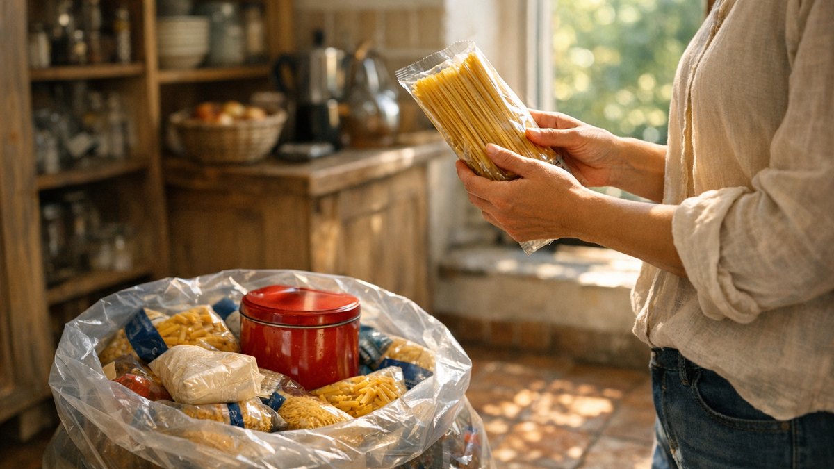 Elle vide son placard chaque mois et jette pâtes, riz et biscuits : sa fille lui montre une mention écrite en tout petit sur le paquet