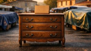 Il affiche sa vieille commode à 40 euros au vide-grenier du village : à 17 heures, il refuse encore une offre à 25 euros