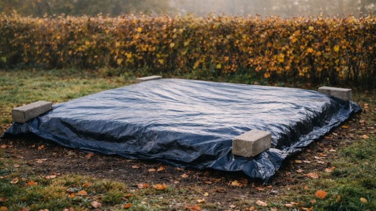 Il bâche tout son potager fin octobre près de Tours pour l'hiver : en mars, sous le plastique, la terre est dure et grouille de limaces