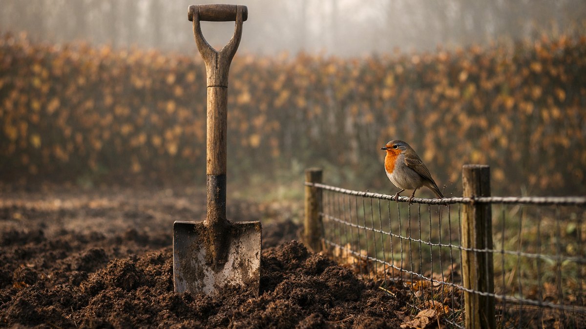 Il bêche son potager chaque automne comme son grand-père : au printemps, la terre croûtée ne contient presque plus aucun ver de terre