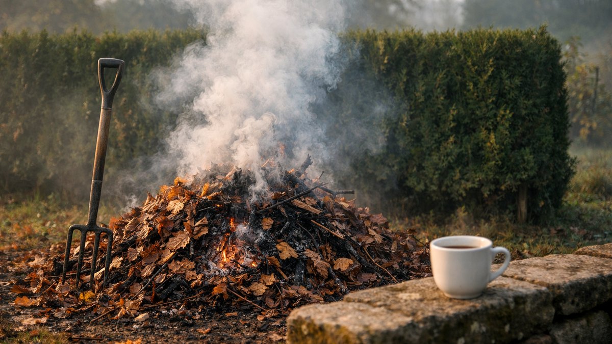 Il brûle ses feuilles mortes au fond de son jardin près de Bourges : le lundi, la mairie lui écrit et parle de 450 euros