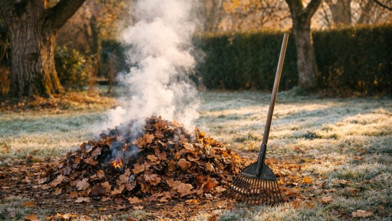 Il brûle ses feuilles mortes au fond du jardin comme son père : le lendemain, un courrier de la mairie évoque une amende de 450 euros