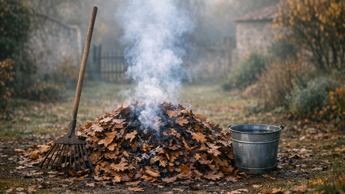 Il brûle ses feuilles mortes au fond du jardin comme son père : une heure plus tard, un agent municipal sonne au portail avec un carnet