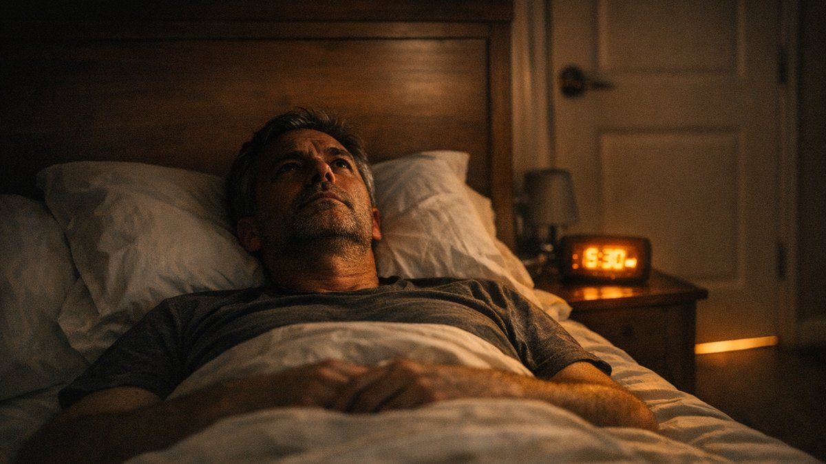 Il décide à 52 ans de se coucher à 21 h 30 pour récupérer : chaque soir, il passe désormais une heure à fixer le plafond