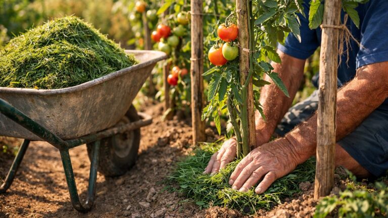 Il étale chaque samedi sa tonte au pied des tomates près de Niort : quinze jours plus tard, une odeur d'ammoniac monte du potager