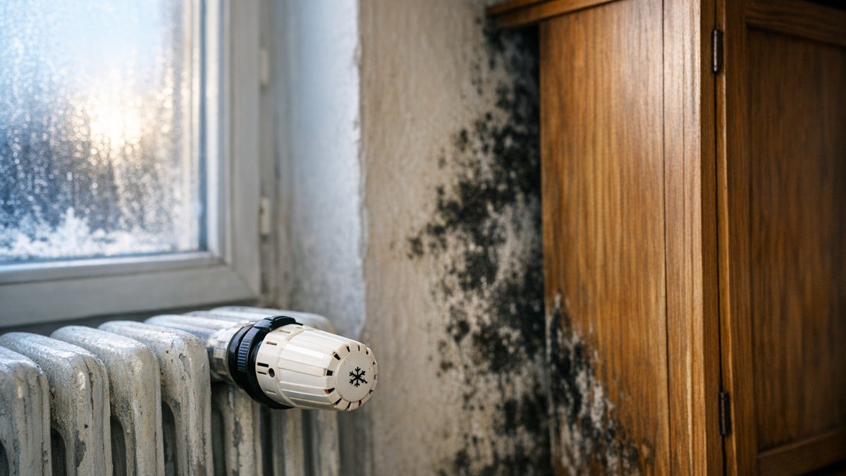 Il ferme les radiateurs de deux chambres d'amis tout l'hiver à Metz : en février, des taches noires courent derrière les armoires