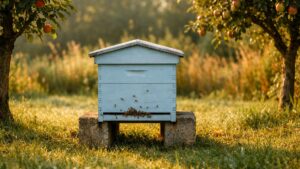 Il installe la ruche de son oncle au fond du jardin près d'Auch : en octobre, un apiculteur du marché lui pose une seule question