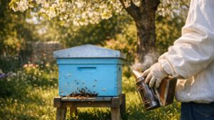Il installe sa première ruche au fond d'un jardin près de Toulouse : en novembre, le voisin apiculteur lui pose une question sur la déclaration