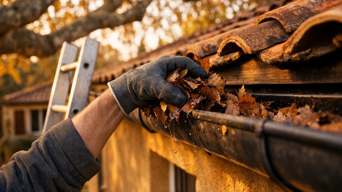 Il nettoie ses gouttières chaque octobre à cause du platane voisin : il exige l'abattage, le voisin hausse les épaules et ne bouge pas