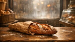 Il paie sa baguette au levain quarante centimes de plus près de Toulouse : le boulanger lui avoue, sans gêne, qu'il ajoute un peu de levure