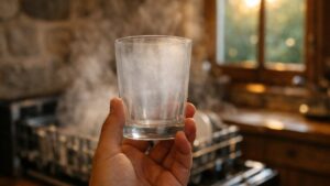 Il remplace le sel du lave-vaisselle par du bicarbonate pour éviter la chimie : trois semaines plus tard, ses verres sortent voilés de blanc