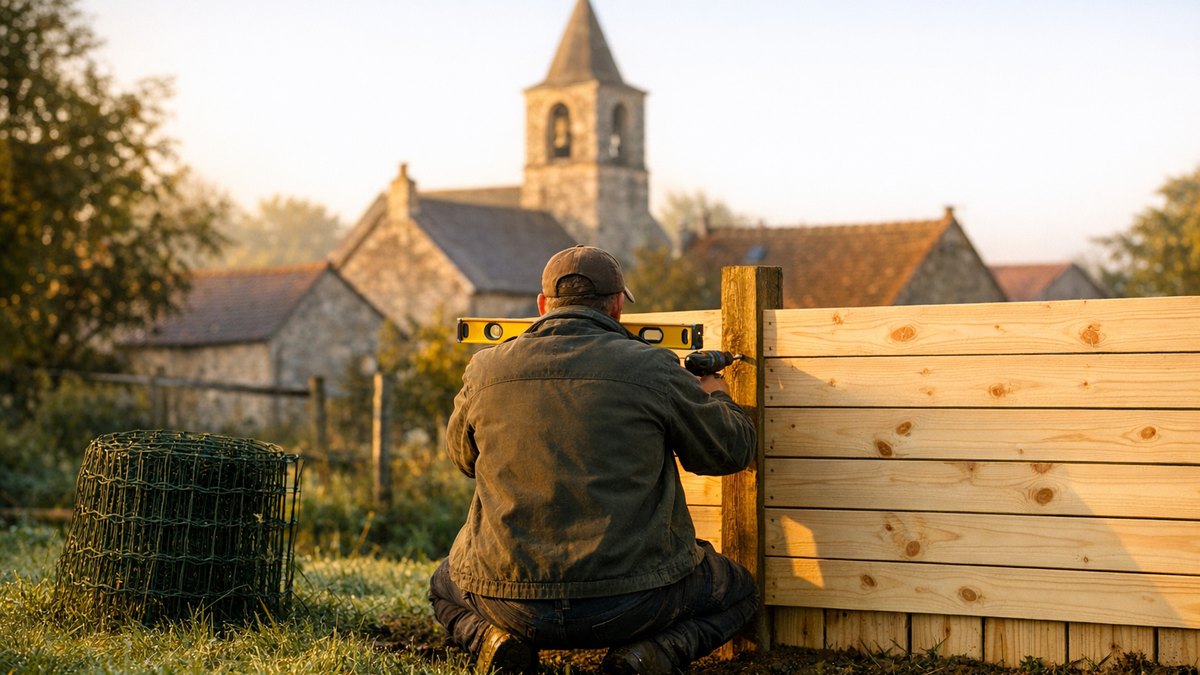 Il remplace son vieux grillage par une palissade en bois de 1,80 m : trois semaines plus tard, la mairie lui réclame une déclaration jamais déposée