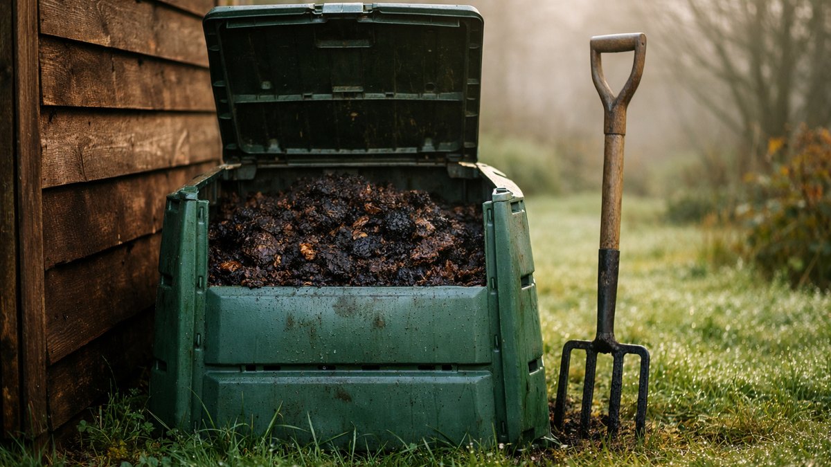 Il remplit son composteur de tontes tout l'automne près de Chartres : en mars, il soulève le couvercle sur une bouillie noire qui sent l'œuf pourri