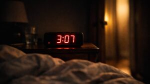 Il se réveille chaque nuit à trois heures pour rejouer la même dispute : trois semaines plus tard, il découvre que la réunion n'y est pour rien