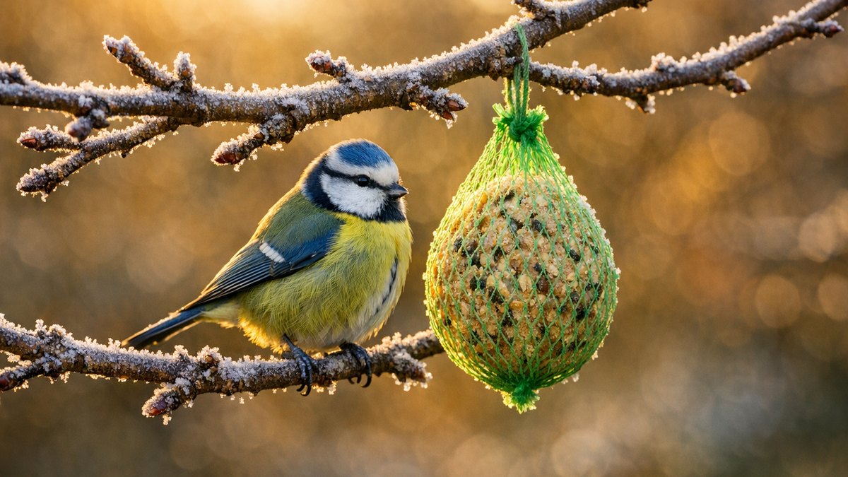 Il suspend des boules de graisse pour les mésanges de son jardin chaque hiver : un bénévole de la LPO lui demande d'enlever les filets verts