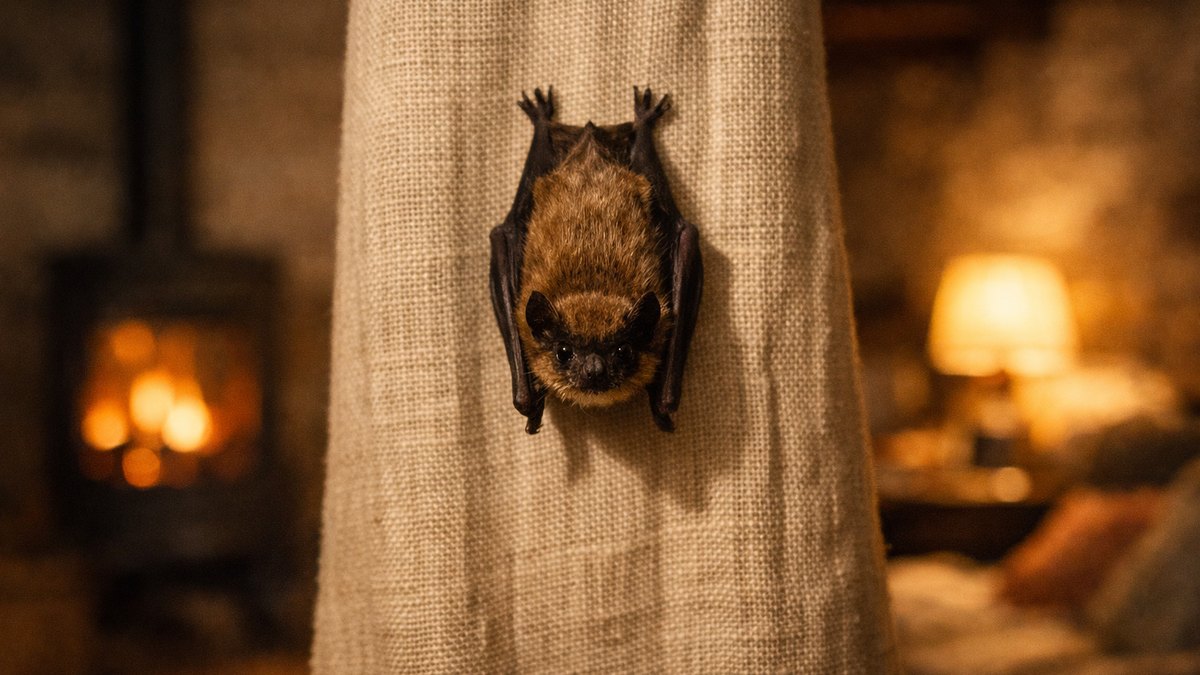 Il trouve une chauve-souris accrochée au rideau de son salon en Dordogne : son voisin naturaliste lui attrape le poignet avant qu'il ne la touche