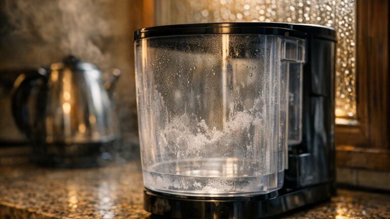 Il verse de l'acide citrique dans l'eau bouillante de sa cafetière : le lendemain matin, un dépôt blanc tapisse tout le réservoir