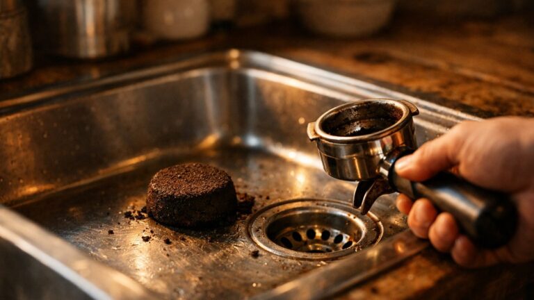 Il verse son marc de café dans l'évier chaque matin depuis des années : en décembre, l'eau de la cuisine ne descend plus du tout