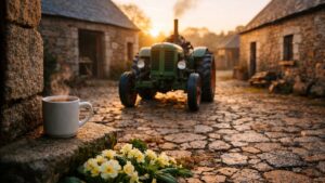 Ils achètent une longère en Mayenne avec une cour pavée : le voisin y passe en tracteur depuis quarante ans et dit que c'est son droit